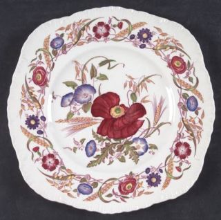 Wedgwood Cornflower Square Luncheon Plate, Fine China Dinnerware   Shelledge, Mu