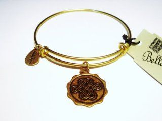 Authentic Bella Ryann "Love Knot" adjustable wire bangle russian gold. (Shipped same day): Charm Bracelets: Jewelry