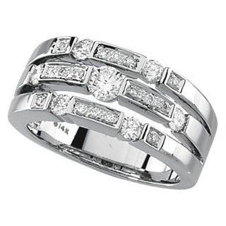 14K White Gold Diamond Right Hand Ring: DivaDiamonds: Jewelry