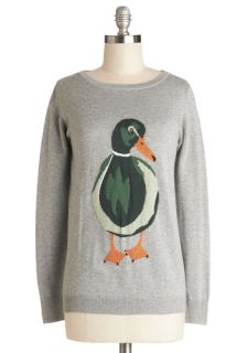 Happy Go Ducky Sweater  Mod Retro Vintage Sweaters