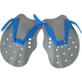 SPEEDO Contoured Swim Paddles   Size: Small, Grey/blue
