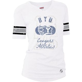 SOFFE Womens BYU Cougars Drop Tail Football Alternate Logo Short Sleeve T 