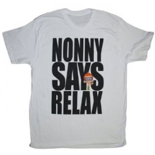 Bubble Guppies: Nonny Says Relax Tee   Adult   White   Medium: Clothing