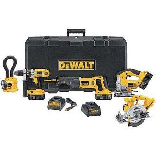 DEWALT DC5PAKVD XRP 18 Volt Cordless Hammer drill/Drill/Driver/Circular Saw/ Reciprocating Saw/ Jig Saw/ Flexible Floodlight/Vehicle Charger Combo Kit   Power Tool Combo Packs  