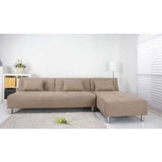 Atlanta Convertible Sectional Sleeper Sofa Color: Stone  