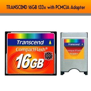 TRANSCEND 16GB 133x Compact Flash Card with Transcend PCMCIA Adapter: Computers & Accessories