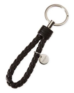 Braided Loop Key Ring, Black   Bottega Veneta   Black