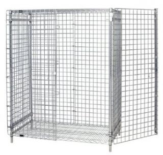 Quantum Storage Systems 2448 63SEC Wire Security Unit, Stationary, Chrome Finish, 24" Width x 48" Length x 63" Height: Industrial & Scientific