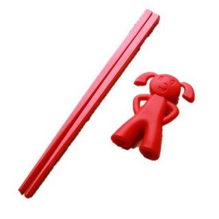 Qiyun Happy Girl'S Rubber Top Safe Kids'Training Chopsticks One Pair Random Color Sent : Cutlery Accessories : Patio, Lawn & Garden
