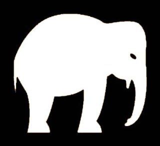 ELEPHANT SILHOUETTE Vinyl Sticker/Decal (Wild,Animals,circus): Everything Else