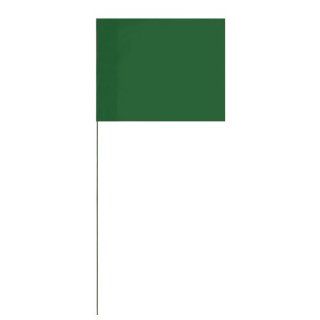 Marking / Survey Flags, 4" x 5" w/21" wire, several colors, Green   100 pack  Fluorescent Green Marking Flags  Patio, Lawn & Garden