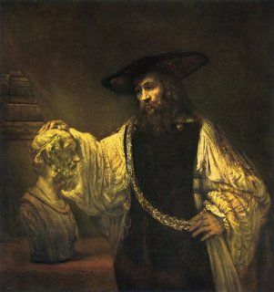 CANVAS Aristotle Contemplating the Bust of Homer 1653 by Rembrandt 19" X 20" Image Size Reproduction on CANVAS. Several more sizes available!   Prints