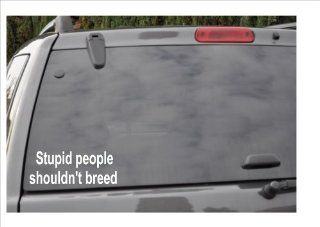 STUPID PEOPLE SHOULDN'T BREED  window decal: Everything Else