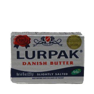 Danish Lurpak Butter   Slightly Salted (8 ounce) : Denmark Butter : Grocery & Gourmet Food