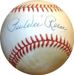 Pee Wee Reese Autographed Ball   Slightly Yellowed) : Sports Related Collectibles : Sports & Outdoors