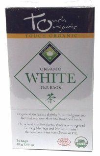Touch Organic White Tea Bags Slightly Fermented Green Tea Blended with Rare Silver Tea Leaves and Buds 24 Bags (1 Box) : Grocery Tea Sampler : Grocery & Gourmet Food