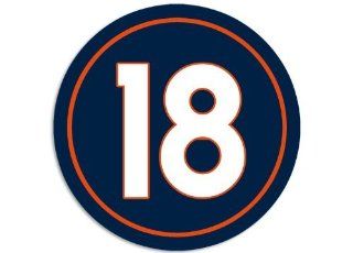 Round Number 18 (#18) Peyton Manning Broncos Colors Sticker: Everything Else
