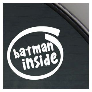 BATMAN INSIDE Decal Robin Car Truck Window Sticker: Automotive