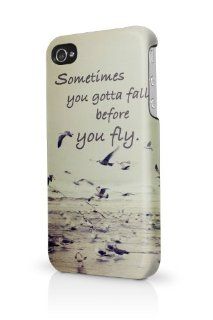 Sometimes You Gotta Fall Quote Ocean iPhone 5 Case   Fits iPhone 5 Full Print Plastic Snap On Case: Cell Phones & Accessories