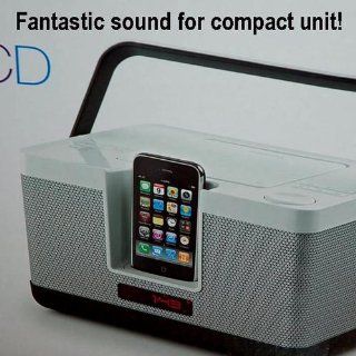 Memorex MI7805P 30 Pin iPod/iPhone Speaker Dock with CD Player (White) : MP3 Players & Accessories