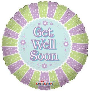 Single Source Party Supplies   18" Get Well Soon Flowers (single sided) Mylar Foil Balloon: Toys & Games