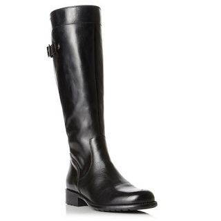 Dune Dune black thax buckle trim cleated sole riding boots