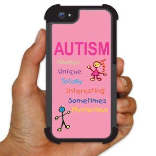 Autism Awareness   iPhone 5 BruteBoxTM Case   Always Unique Totally Interesting Sometimes Mysterious   2 Part Rubber and Plastic Protective Case: Cell Phones & Accessories