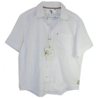 St. Somewhere Margaritaville Mens 'SS Vintage' Button Down, Lil' Fishy White, XL at  Mens Clothing store
