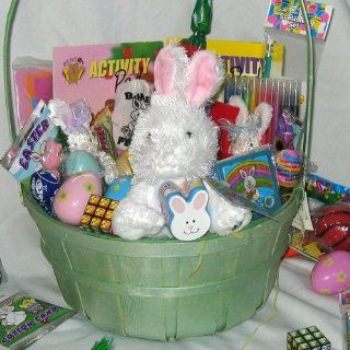 Deluxe Kids Green Easter, Birthday, Get Well Soon, Big Sister, Big Brother Gift Basket   Candy, Games, Coloring, Activites, FUN! And a Webkinz Lil Kinz!: Toys & Games