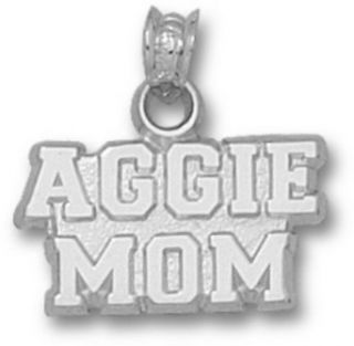 Texas A & M Aggies "Aggie Mom" Pendant   Sterling Silver Jewelry: Clothing