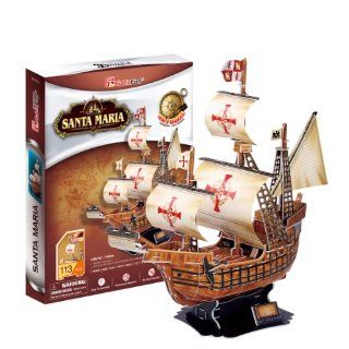 Cubic Fun 3D Puzzle Santa Maria 113tlg das Schiff von Christoph Kolumbus: Spielzeug