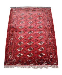 Klassischer handgeknpfter Orient Teppich Seiden Buchara alt aus Iran 154 x 118 cm: Küche & Haushalt