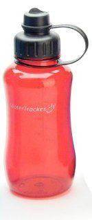 Water Tracker   Trinkflasche, Farbe: Red: Sport & Freizeit