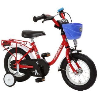 Bachtenkirch Kinderfahrrad Feuerwehr, Rot/Wei, 14, 1300411 FW 74: Sport & Freizeit