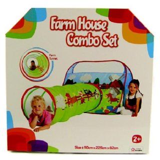 Spieltunnel mit Zelt FARM Bauernhof PopUp Kriechtunnel: Spielzeug
