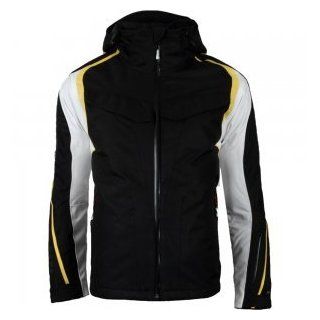 Vlkl Herren Skijacke Silverstone, schwarz/gelb/wei, 52, 410101.911.52: Sport & Freizeit