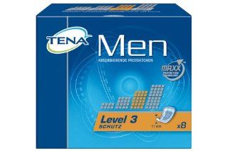 Tena Men Level 3 fr mittlere Blasenschwche, 8 Einlagen, 6er Pack (6 x 8 Stck): Drogerie & Körperpflege