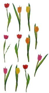 11 tlg. Set: XL Fensterbild / Sticker   verschiedene Blumen Tulpen   Aufkleber Fensterbilder Tulpe Blume: Spielzeug