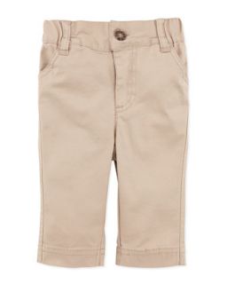 Soft Twill Pants, Khaki, 0 12 Months