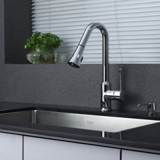 Kraus 32 x 19 Undermount Single Bowl Kitchen Sink with Faucet and