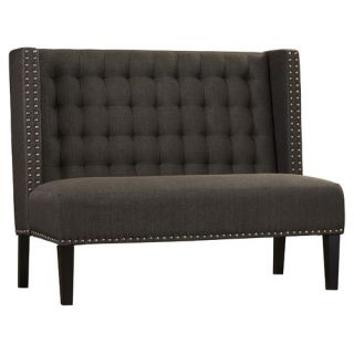House of Hampton Aline Upholstered Banquette Bench in Charcoal