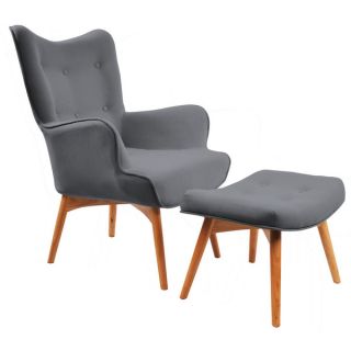 Rigi Fabric Accent Chair and Stool