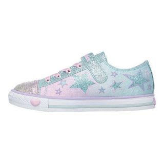 Girls Skechers Twinkle Wishes Enchanters Sneaker Blue/Pink   17583581