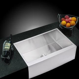 Water Creation SSS U 3321A Single Basin Farmhouse Kitchen Sink   Kitchen Sinks