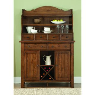Hearthstone Traditional Rustic Black Server and Hutch Set