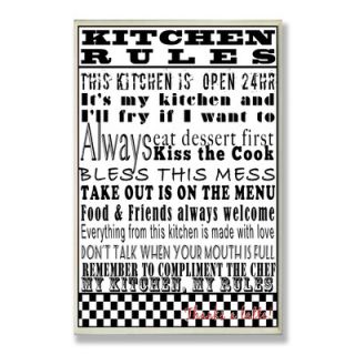 Stupell Industries Kitchen Rules Typography Wall Plaque