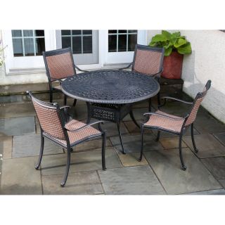 Pilot All Weather Wicker Patio Dining Set   Seats 4   Patio Dining Sets