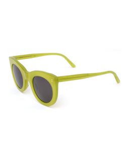 Illesteva Boca Cat Eye Sunglasses, Light Green