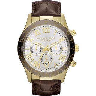 Michael Kors Mens MK8263 Layton Silver Dial Chronograph Watch