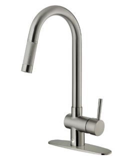 Vigo VG02008STK1 Single Handle Pull Down Kitchen Faucet with Deck Plate   Kitchen Faucets